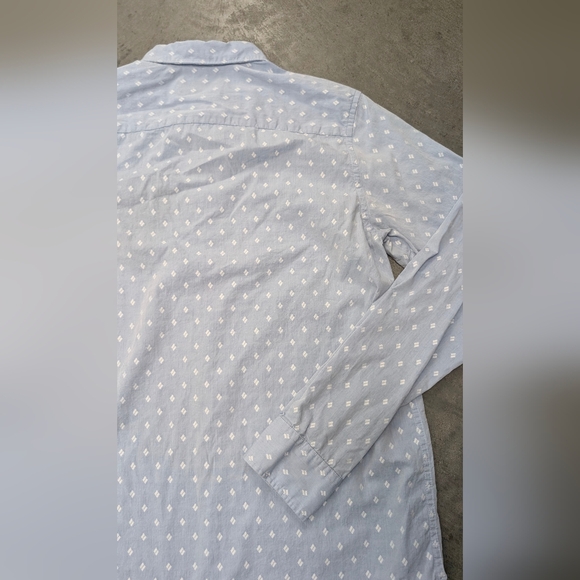 Scotch And Soda Long Sleeve Button Down Patterned Shirt, Large - Picture 8 of 15